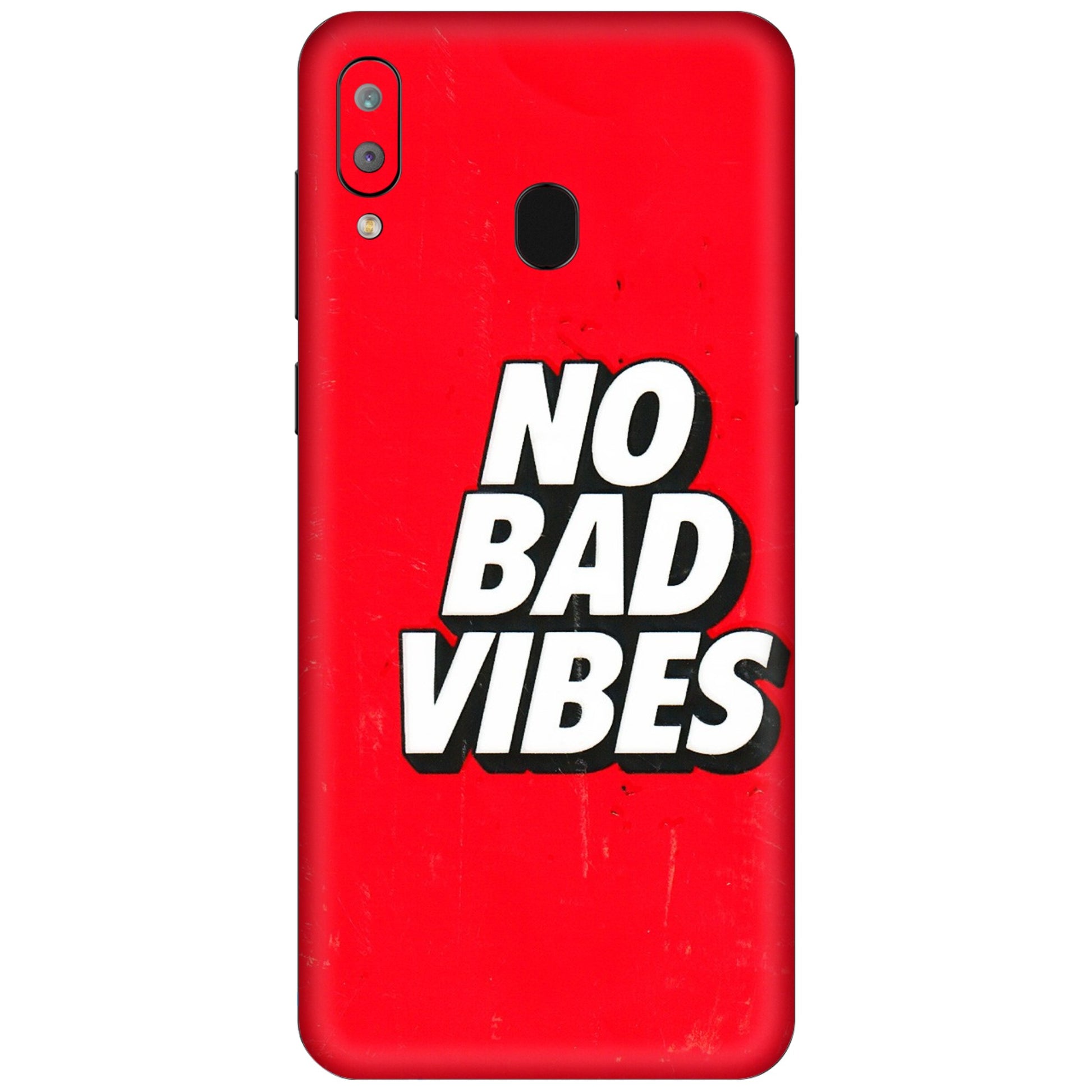 Samsung A/S Series Phone Skins (All Models) - No Bad Vibes - 3D Embossed Finish (L-280) Samsung Galaxy A30