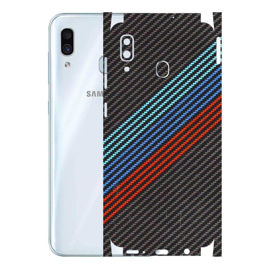Samsung A/S Series Phone Skins (All Models) - Carbon BM - 3D Embossed Finish (L-302) Samsung Galaxy A30