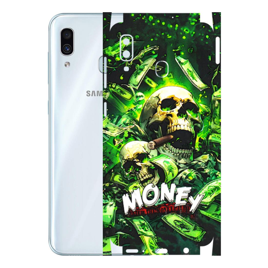 Samsung A/S Series Phone Skins (All Models) - Skull Money - 3D Embossed Finish (L-303) Samsung Galaxy A30