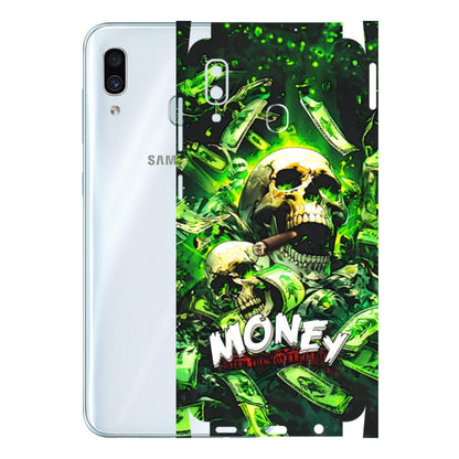 Samsung A/S Series Phone Skins (All Models) - Skull Money - 3D Embossed Finish (L-303) Samsung Galaxy A30