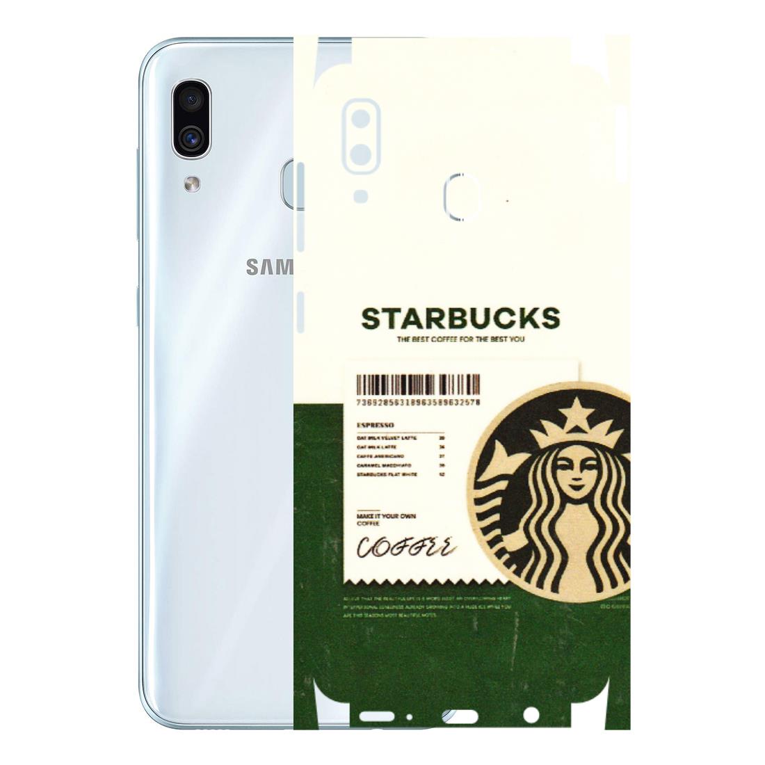 Samsung A/S Series Phone Skins (All Models) - Starbucks Barcode - 3D Embossed Finish (L-308) Samsung Galaxy A30