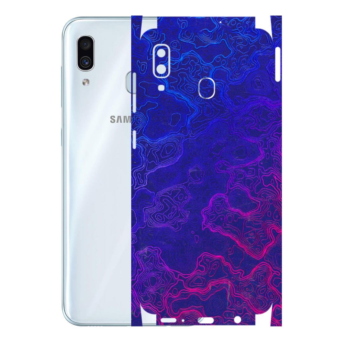 Samsung A/S Series Phone Skins (All Models) - Purple Ripples Swirl - 3D Embossed Finish (L-314) Samsung Galaxy A30