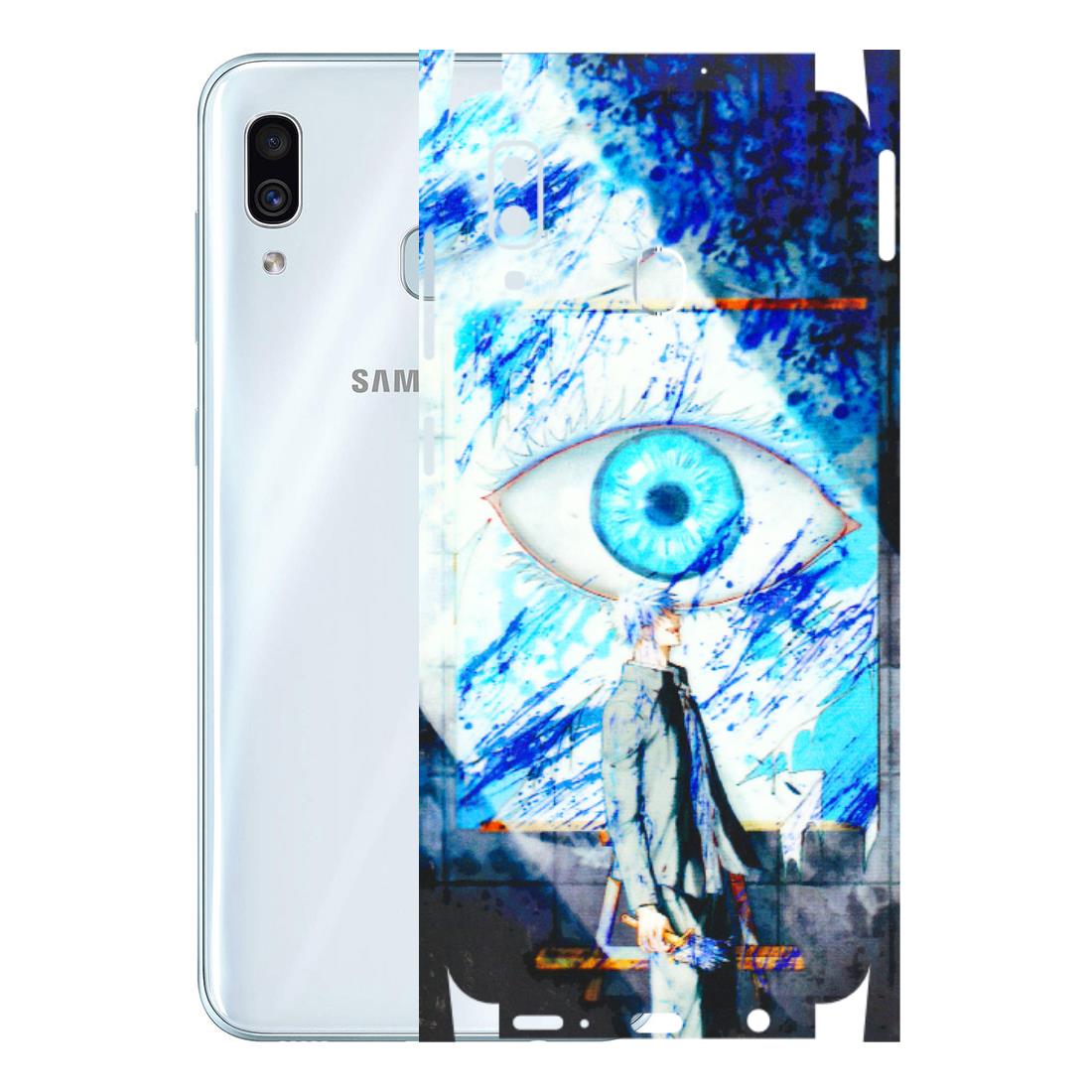 Samsung A/S Series Phone Skins (All Models) - Anime Sea Blue Eye - 3D Embossed Finish (L-318) Samsung Galaxy A30