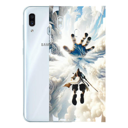 Samsung A/S Series Phone Skins (All Models) - Big Hand With Monkey King - 3D Embossed Finish (L-323) Samsung Galaxy A30