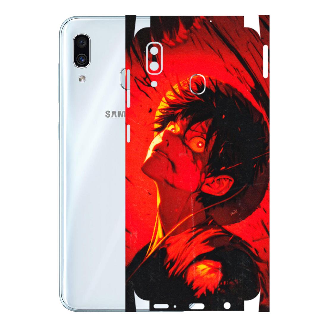 Samsung A/S Series Phone Skins (All Models) - D.Luffy Power Up One Piece Anime - 3D Embossed Finish (L-326) Samsung Galaxy A30