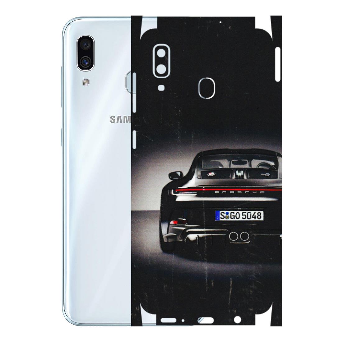 Samsung A/S Series Phone Skins (All Models) - New Black Porsche GT3 - 3D Embossed Finish (L-327) Samsung Galaxy A30