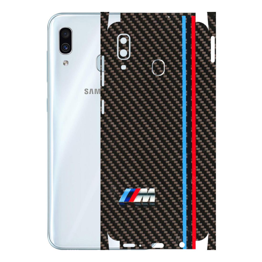 Samsung A/S Series Phone Skins (All Models) - BM Carbon Fiber Feels - 3D Embossed Finish (L-38) Samsung Galaxy A30