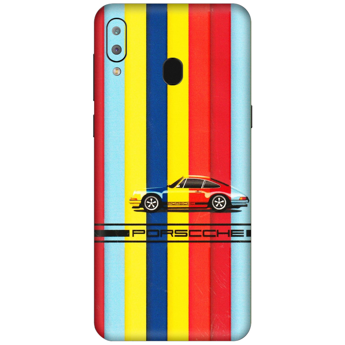 Samsung A/S Series Phone Skins (All Models) - Multicolour Porche - 3D Embossed Finish (L-39) Samsung Galaxy A30