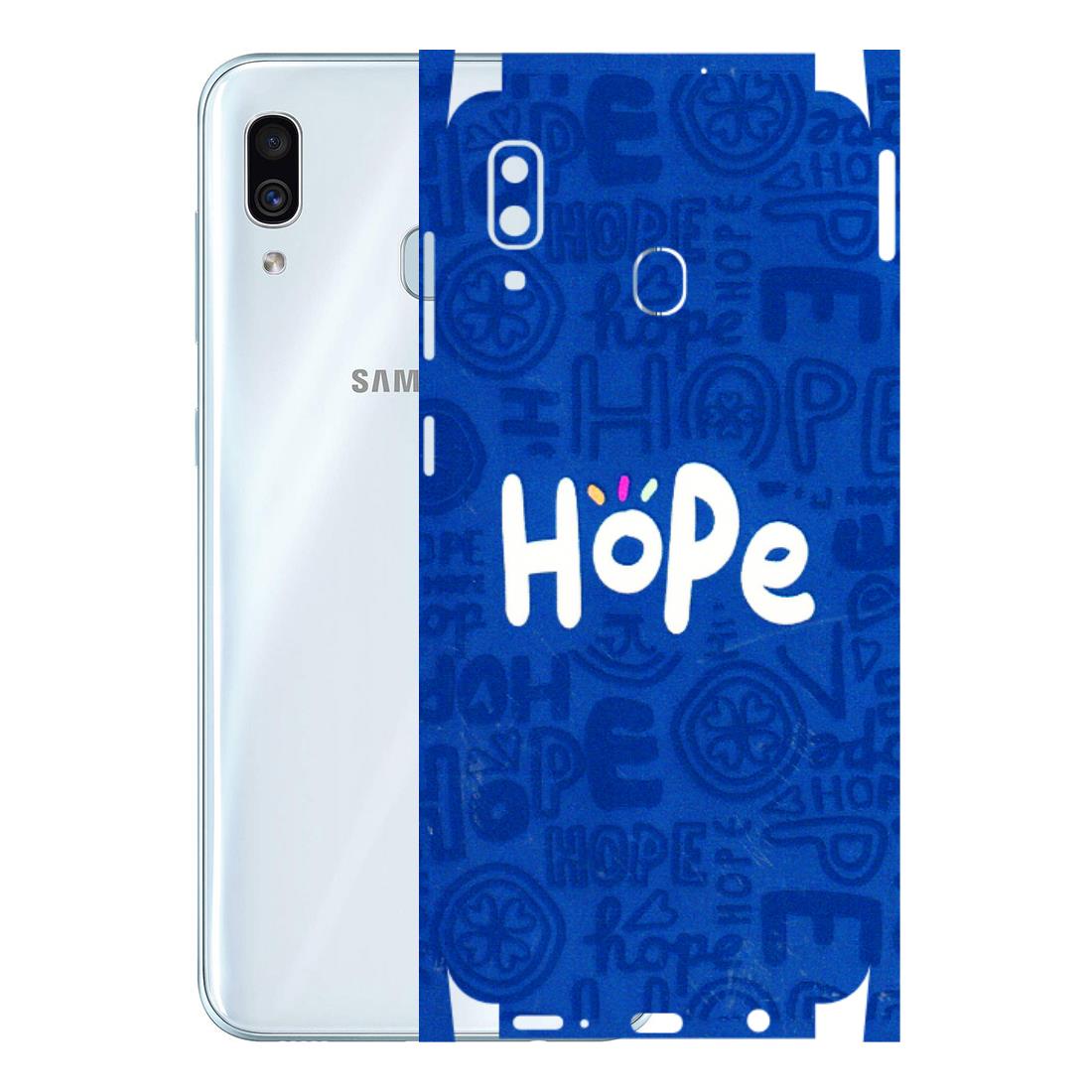 Samsung A/S Series Phone Skins (All Models) - Hope Doodles Blue - 3D Embossed Finish (L-43) Samsung Galaxy A30