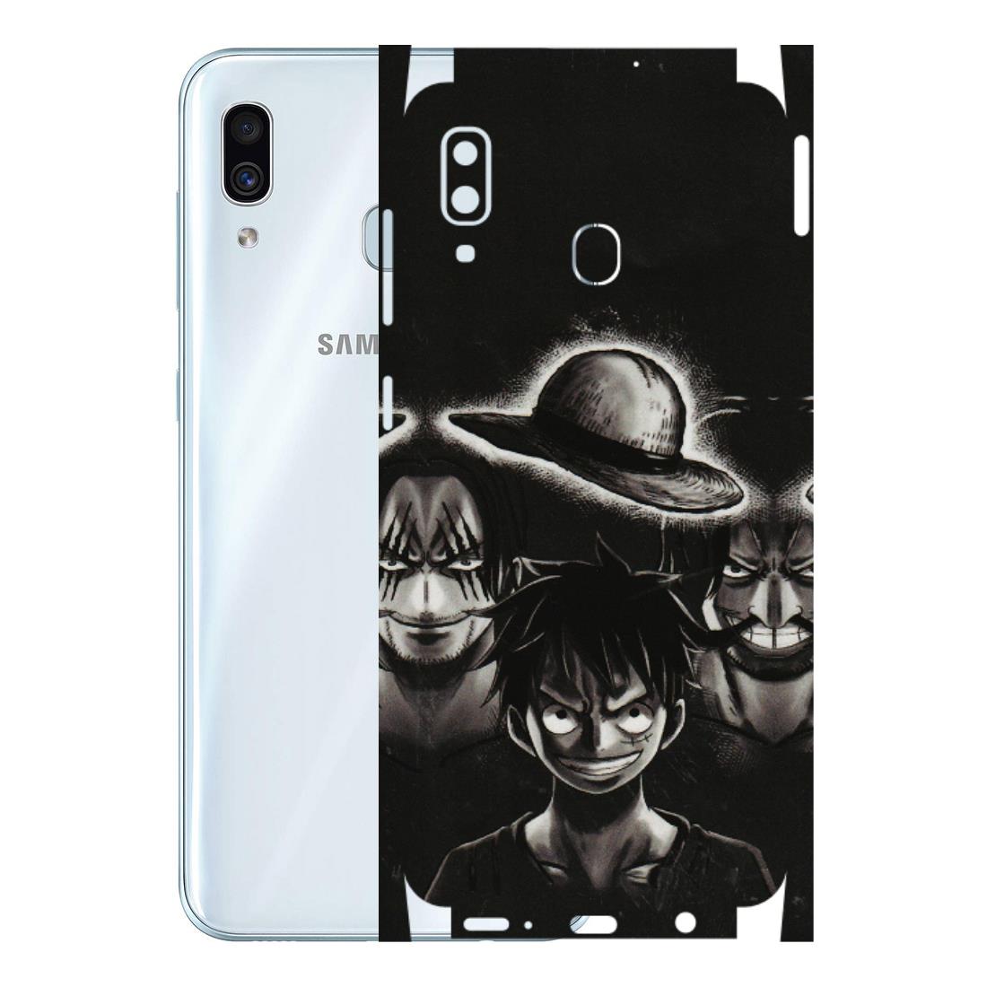 Samsung A/S Series Phone Skins (All Models) - Black Luffy Hat - 3D Embossed Finish (L-57) Samsung Galaxy A30