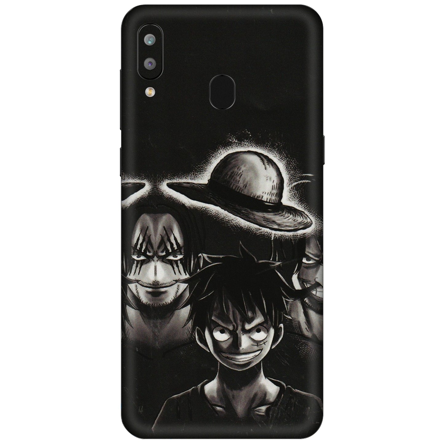 Samsung A/S Series Phone Skins (All Models) - Black Luffy Hat - 3D Embossed Finish (L-57) Samsung Galaxy A30