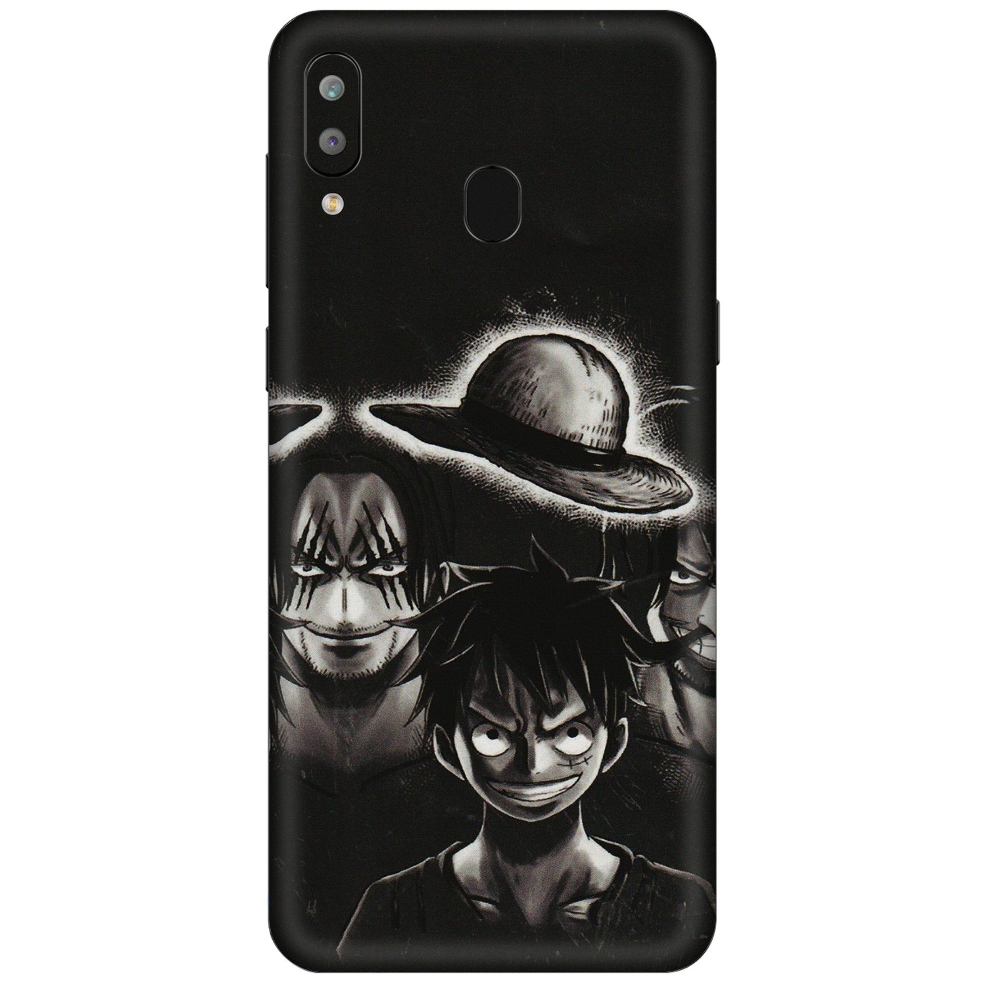 Samsung A/S Series Phone Skins (All Models) - Black Luffy Hat - 3D Embossed Finish (L-57) Samsung Galaxy A30