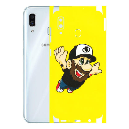 Samsung A/S Series Phone Skins (All Models) - Flying Beardo - 3D Embossed Finish (L-60) Samsung Galaxy A30
