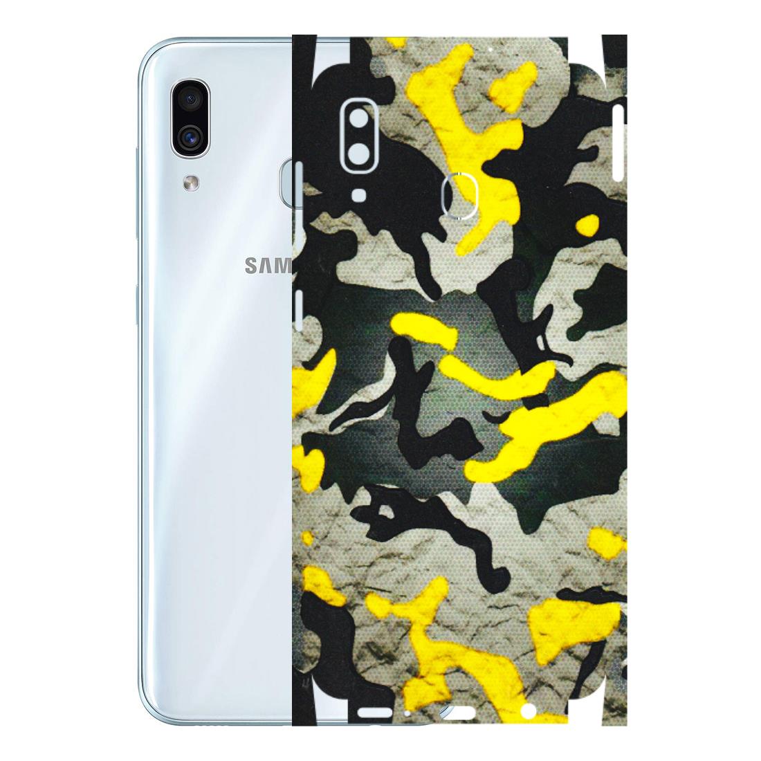 Samsung A/S Series Phone Skins (All Models) - Yellow Camouflage - 3D Embossed Finish (L-61) Samsung Galaxy A30