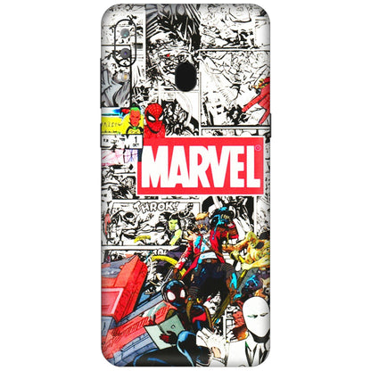Samsung A/S Series Phone Skins (All Models) - Marvel Colorful Comic - 3D Embossed Finish (L-64) Samsung Galaxy A30