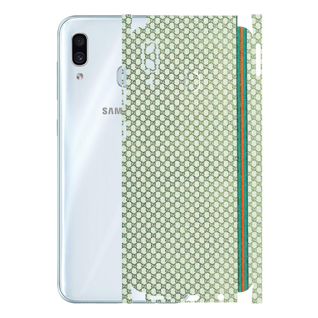 Samsung A/S Series Phone Skins (All Models) - Gucci Fabric Pattern - 3D Embossed Finish (L-73) Samsung Galaxy A30