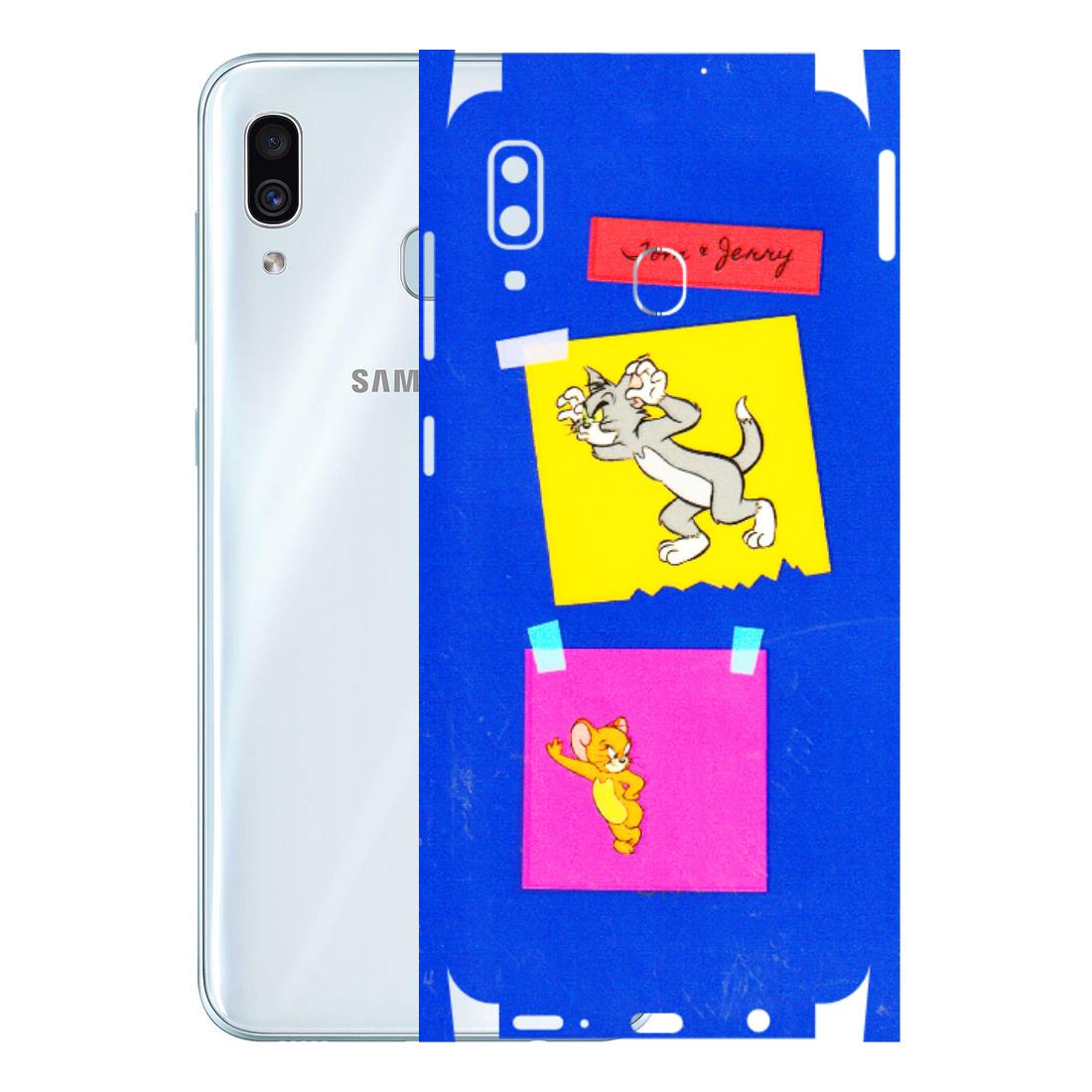 Samsung A/S Series Phone Skins (All Models) - Tom N Jerry Sticky Notes - 3D Embossed Finish (L-88) Samsung Galaxy A30