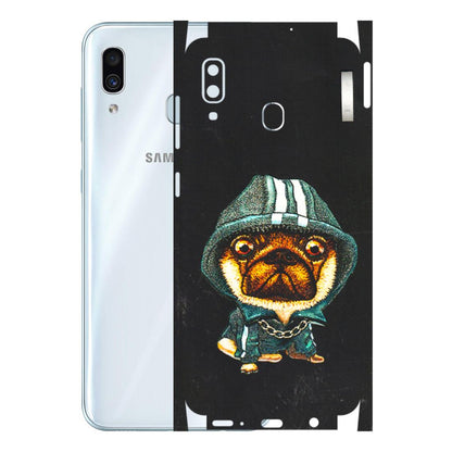 Samsung A/S Series Phone Skins (All Models) - Puppy N Hoodie - 3D Embossed Finish (L-90) Samsung Galaxy A30