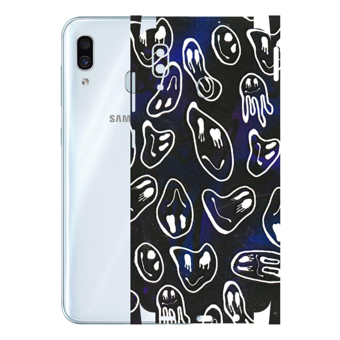 Samsung A/S Series Phone Skins (All Models) - Distorted Smileys - 3D Embossed Finish (L-92) Samsung Galaxy A30