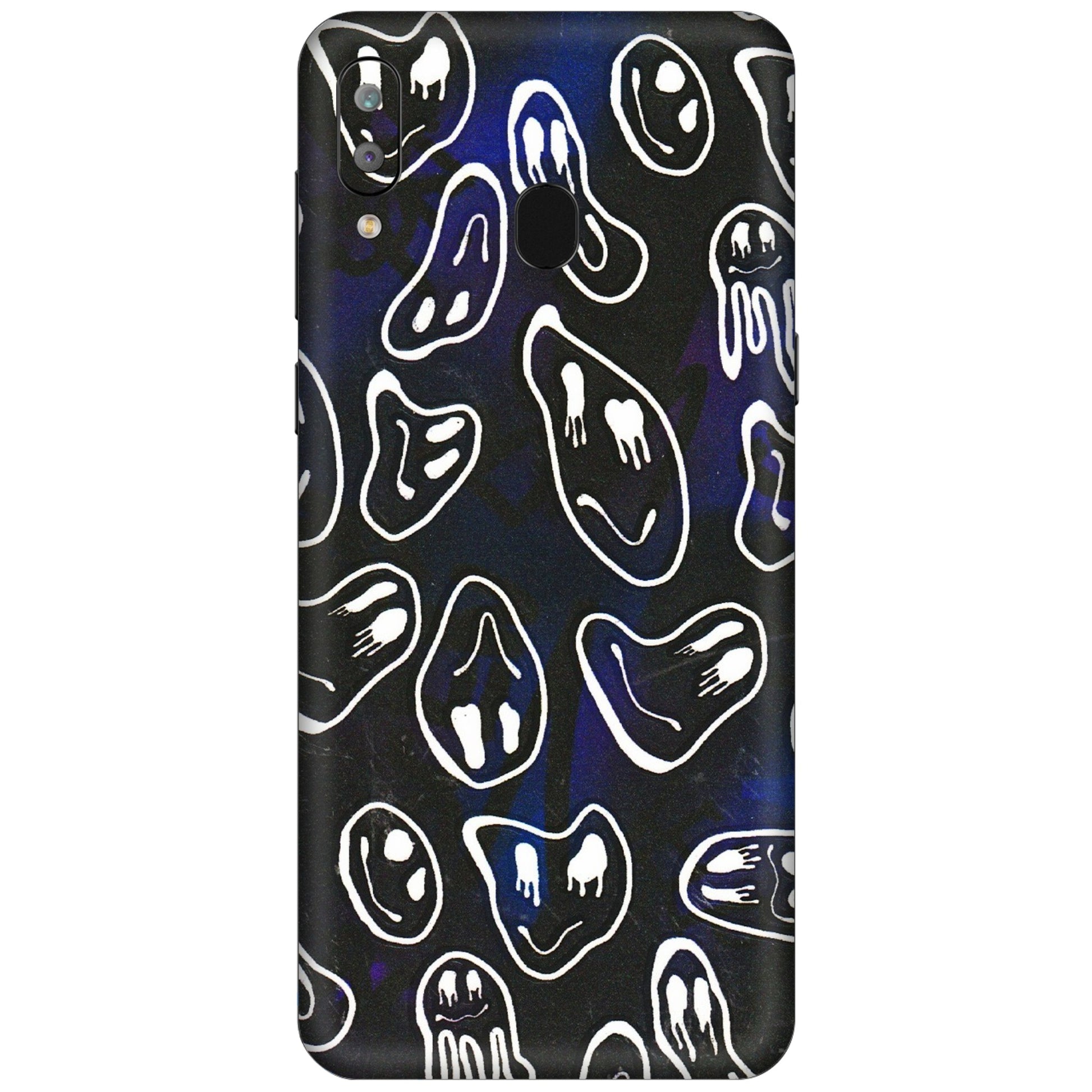 Samsung A/S Series Phone Skins (All Models) - Distorted Smileys - 3D Embossed Finish (L-92) Samsung Galaxy A30