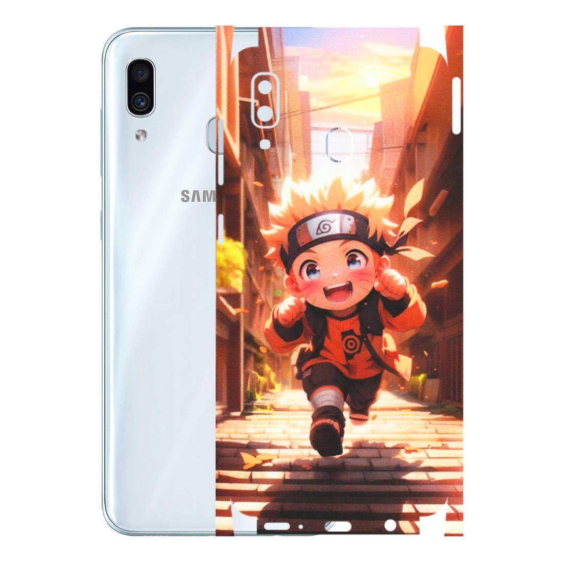 Samsung A/S Series Phone Skins (All Models) - Naruto Cute Toon Running - Matte Finish (M-04) Samsung Galaxy A30