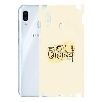 Samsung A/S Series Phone Skins (All Models) - Har Har Mahadev - Matte Finish (M-10) Samsung Galaxy A30