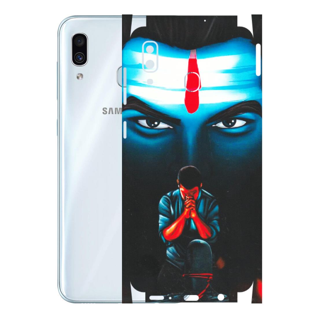 Samsung A/S Series Phone Skins (All Models) - Mahakal Bhakt - Matte Finish (M-112) Samsung Galaxy A30