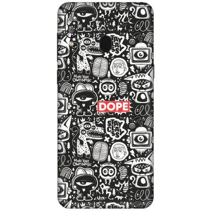 Samsung A/S Series Phone Skins (All Models) - Dope Stay Classy Black Doodles - Matte Finish (M-126) Samsung Galaxy A30