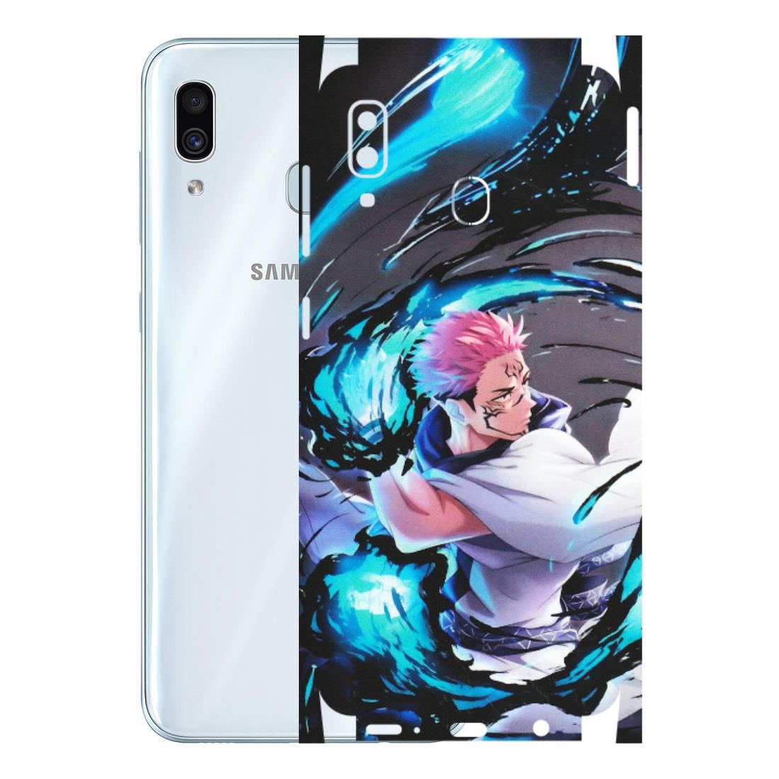 Samsung A/S Series Phone Skins (All Models) - New Jujutsu Kaisen Grey Blue Anime - Matte Finish (M-127) Samsung Galaxy A30
