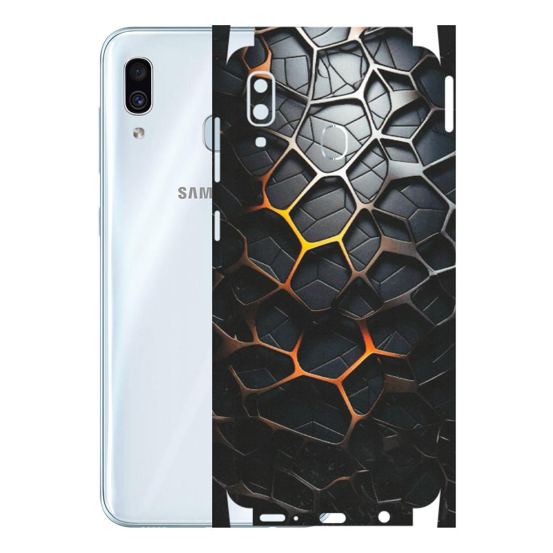 Samsung A/S Series Phone Skins (All Models) - New Abstract Graphite Tiles - Matte Finish (M-130) Samsung Galaxy A30