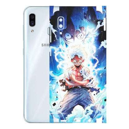 Samsung A/S Series Phone Skins (All Models) - Blue Thunder Luffy Anime - Matte Finish (M-132) Samsung Galaxy A30