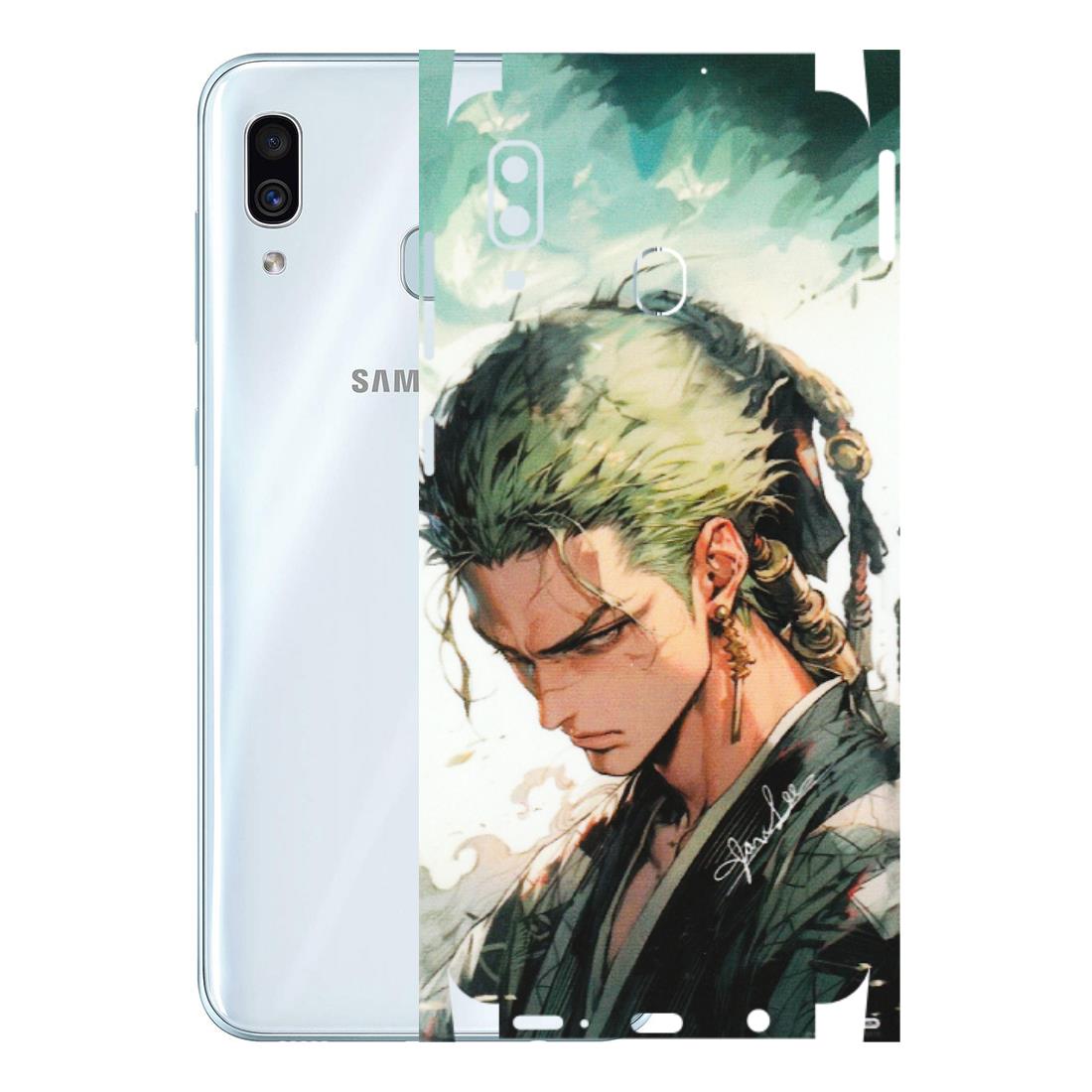 Samsung A/S Series Phone Skins (All Models) - New Roronoa Zoro One Picece Anime - Matte Finish (M-140) Samsung Galaxy A30