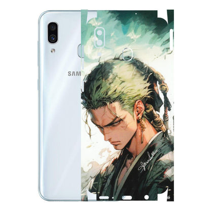 Samsung A/S Series Phone Skins (All Models) - New Roronoa Zoro One Picece Anime - Matte Finish (M-140) Samsung Galaxy A30