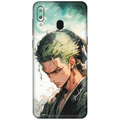 Samsung A/S Series Phone Skins (All Models) - New Roronoa Zoro One Picece Anime - Matte Finish (M-140) Samsung Galaxy A30