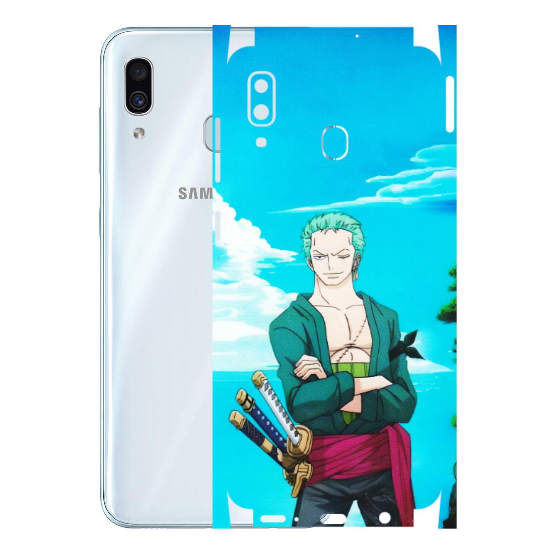 Samsung A/S Series Phone Skins (All Models) - Cool Swordman Zoro Anime - Matte Finish (M-143) Samsung Galaxy A30