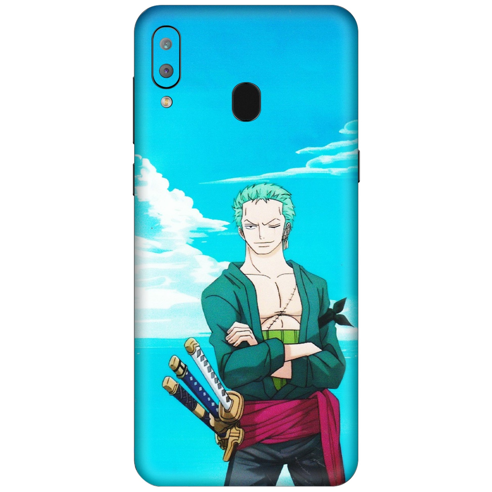 Samsung A/S Series Phone Skins (All Models) - Cool Swordman Zoro Anime - Matte Finish (M-143) Samsung Galaxy A30