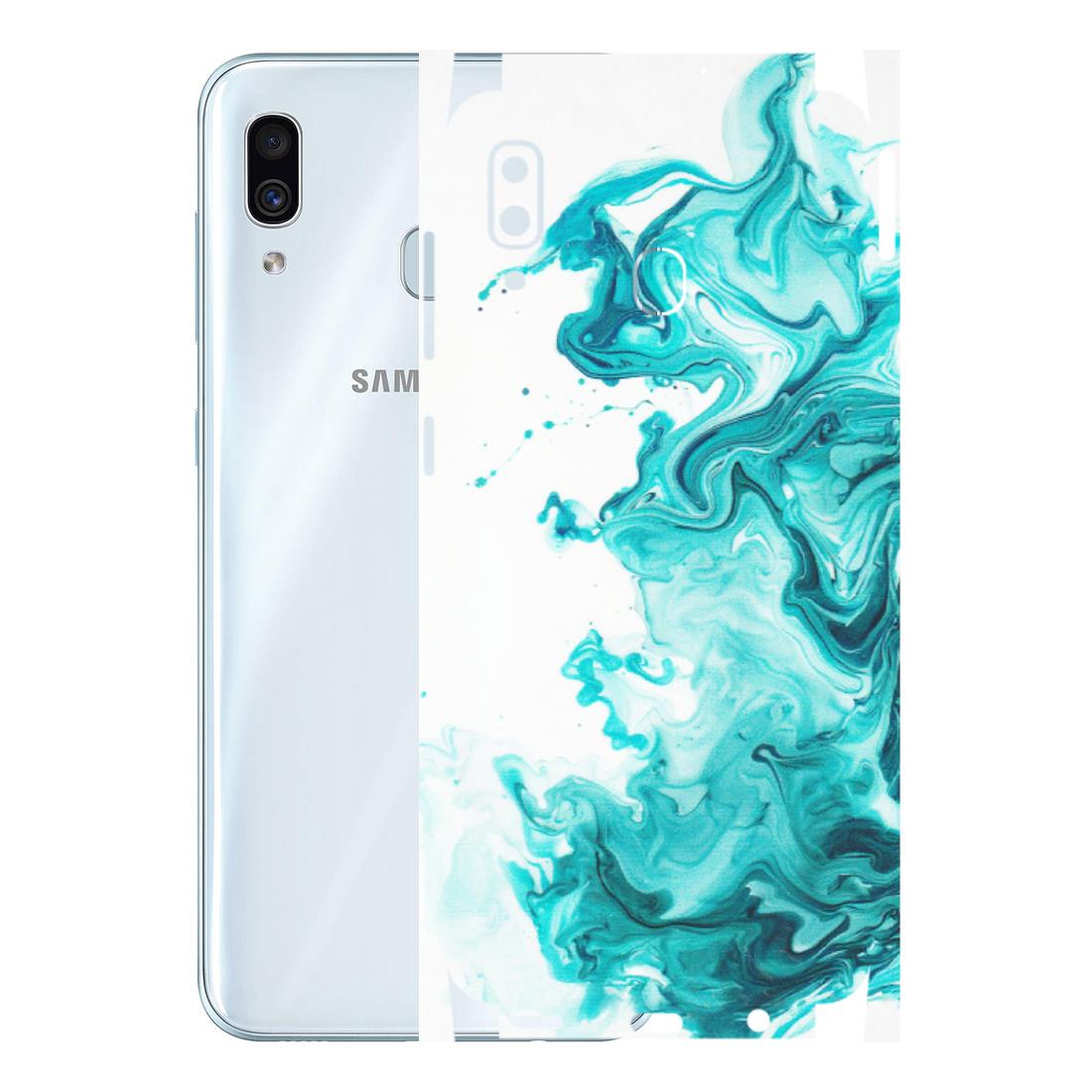 Samsung A/S Series Phone Skins (All Models) - Sky Blue Abstract Colour - Matte Finish (M-146) Samsung Galaxy A30