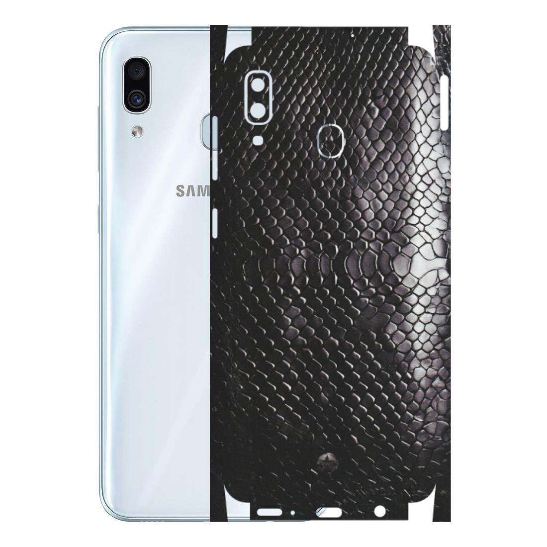 Samsung A/S Series Phone Skins (All Models) - Black Snack Leather - Matte Finish (M-147) Samsung Galaxy A30