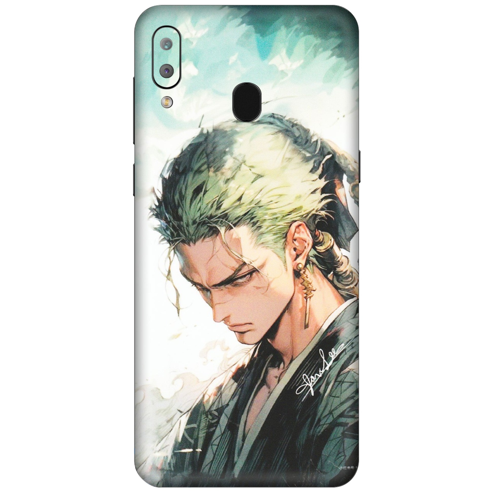 Samsung A/S Series Phone Skins (All Models) - Pirate Hunter One Piece Anime - Matte Finish (M-157) Samsung Galaxy A30
