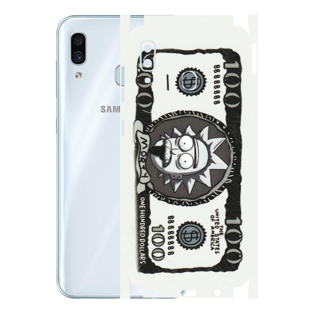 Samsung A/S Series Phone Skins (All Models) - Rick And Morty Hundred Dollar Anime - Matte Finish (M-161) Samsung Galaxy A30