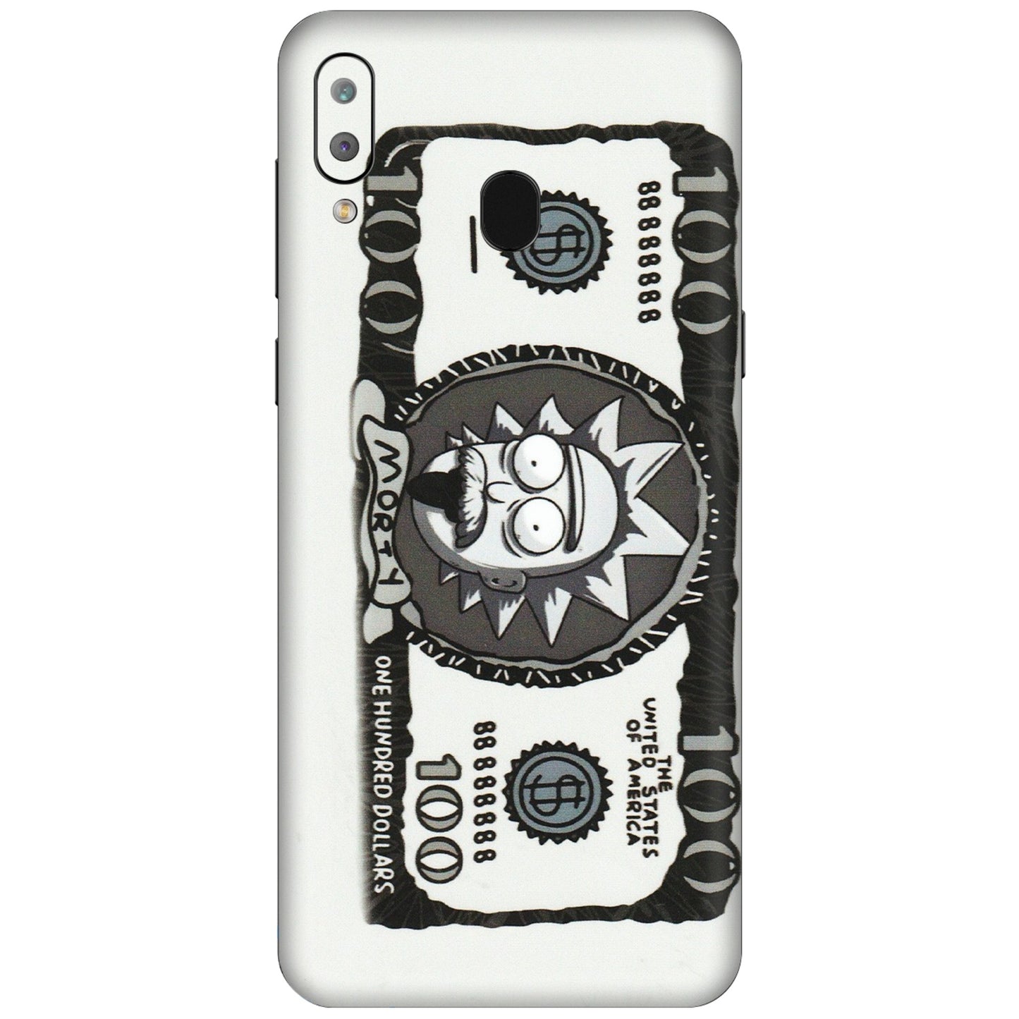 Samsung A/S Series Phone Skins (All Models) - Rick And Morty Hundred Dollar Anime - Matte Finish (M-161) Samsung Galaxy A30