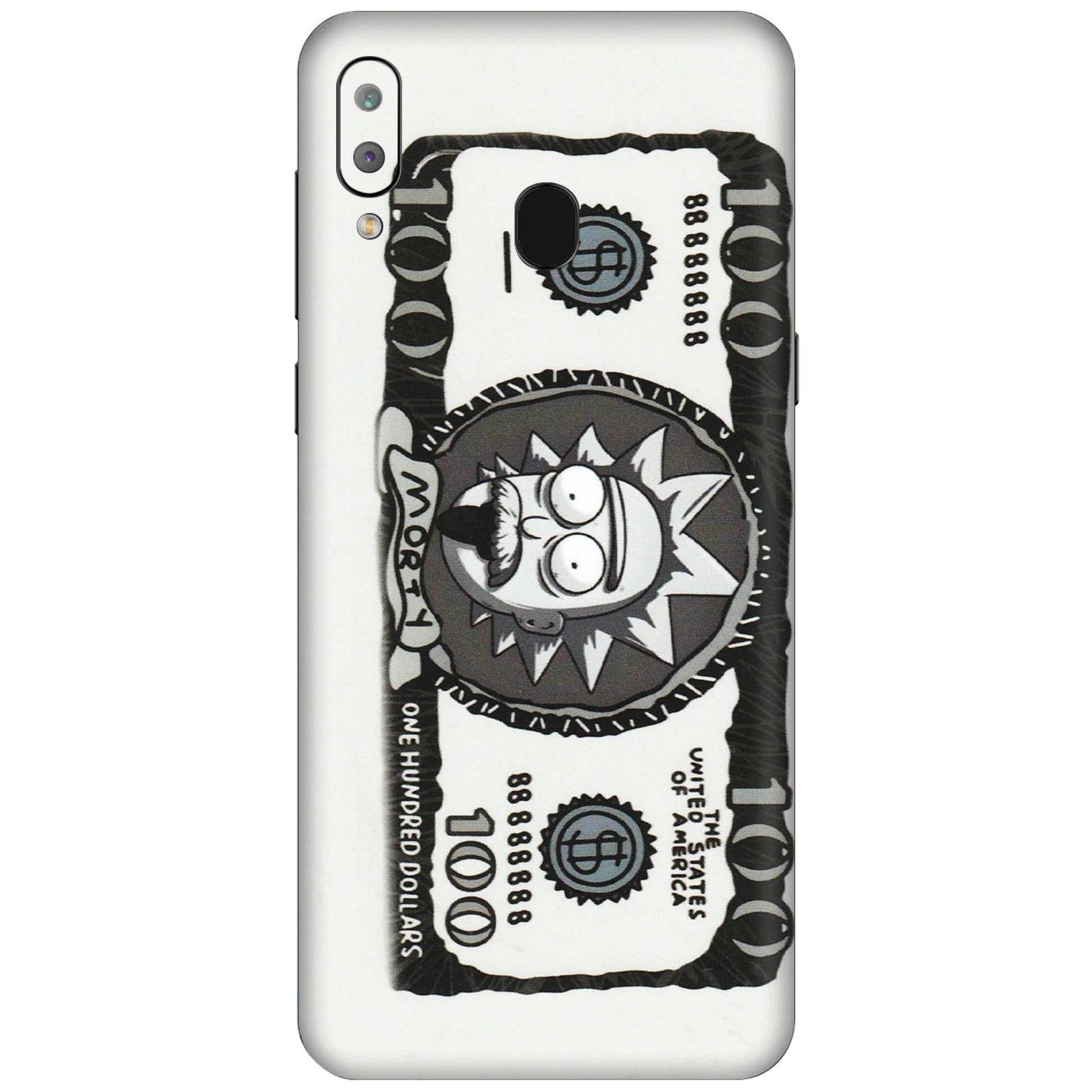Samsung A/S Series Phone Skins (All Models) - Rick And Morty Hundred Dollar Anime - Matte Finish (M-161) Samsung Galaxy A30