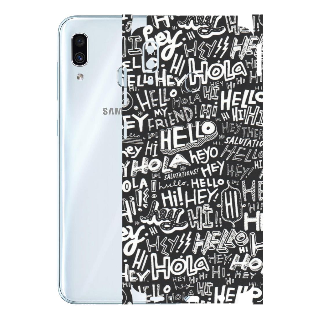 Samsung A/S Series Phone Skins (All Models) - Hi Hello Doodles - Matte Finish (M-25) Samsung Galaxy A30