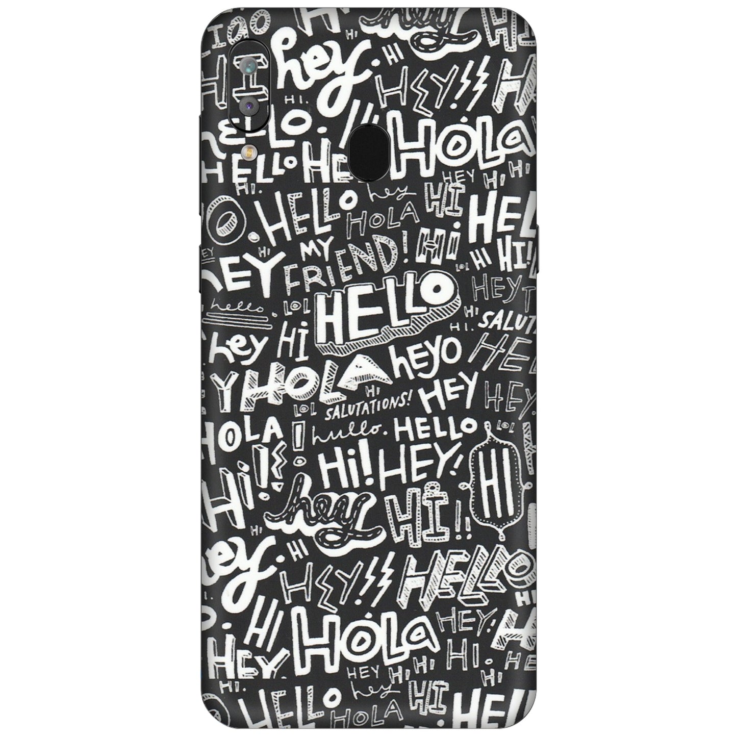 Samsung A/S Series Phone Skins (All Models) - Hi Hello Doodles - Matte Finish (M-25) Samsung Galaxy A30