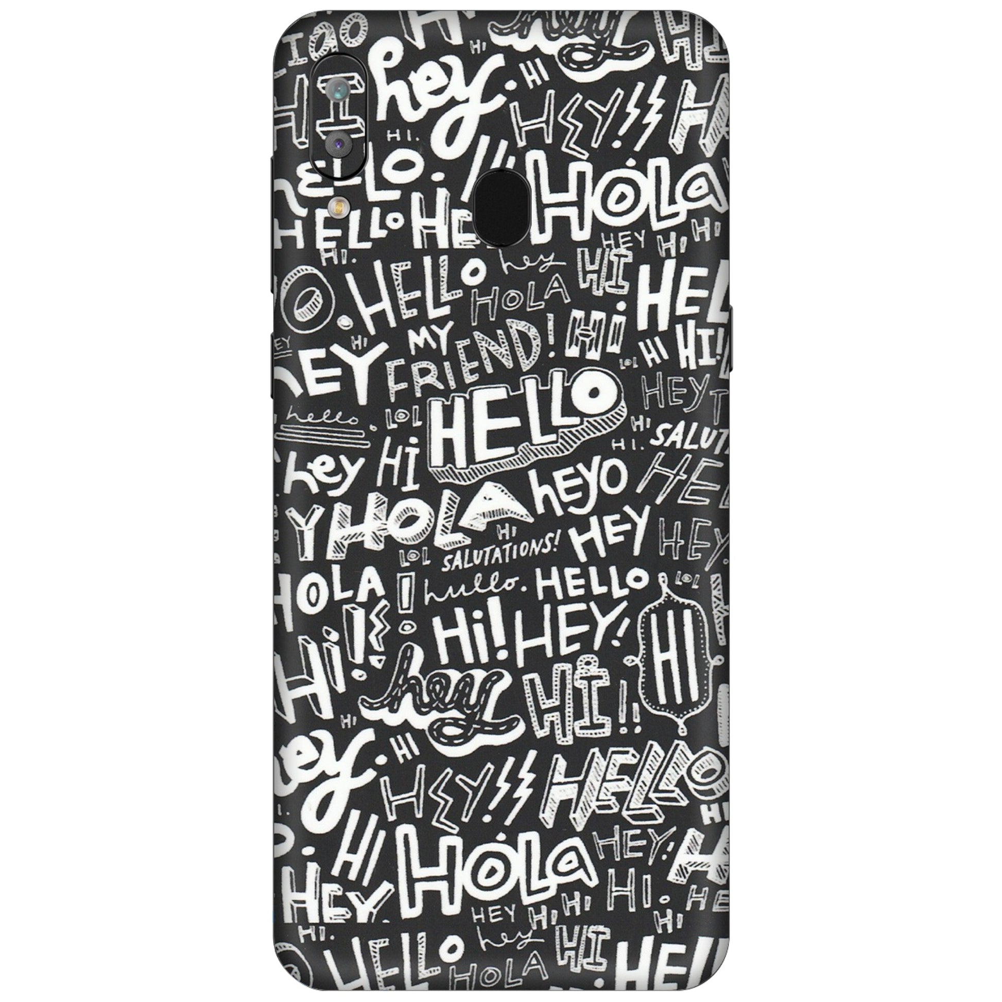 Samsung A/S Series Phone Skins (All Models) - Hi Hello Doodles - Matte Finish (M-25) Samsung Galaxy A30