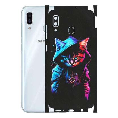 Samsung A/S Series Phone Skins (All Models) - Cyberpunk Cat - Matte Finish (M-45) Samsung Galaxy A30