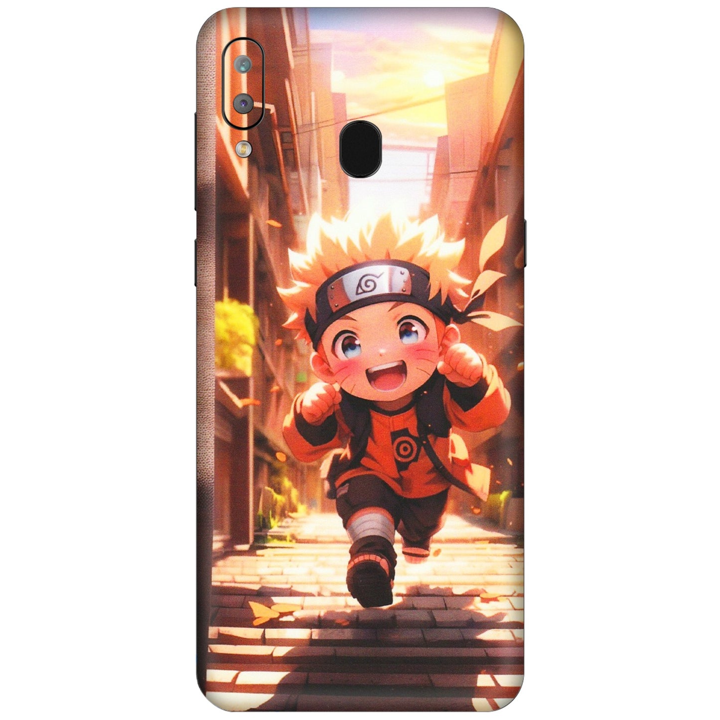 Samsung A/S Series Phone Skins (All Models) - Naruto Cute Toon Running - Matte Finish (M-04) Samsung Galaxy A30