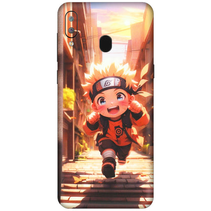 Samsung A/S Series Phone Skins (All Models) - Naruto Cute Toon Running - Matte Finish (M-04) Samsung Galaxy A30