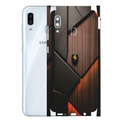 Samsung A/S Series Phone Skins (All Models) - Lambo Beauty Wood Pattern Sober - Matte Finish (M-51) Samsung Galaxy A30