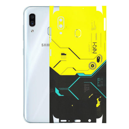 Samsung A/S Series Phone Skins (All Models) - Black Yellow Technica - Matte Finish (M-53) Samsung Galaxy A30